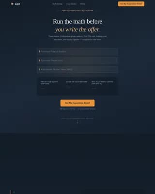 Foreclosure & REO Real Estate Pricing Website Template