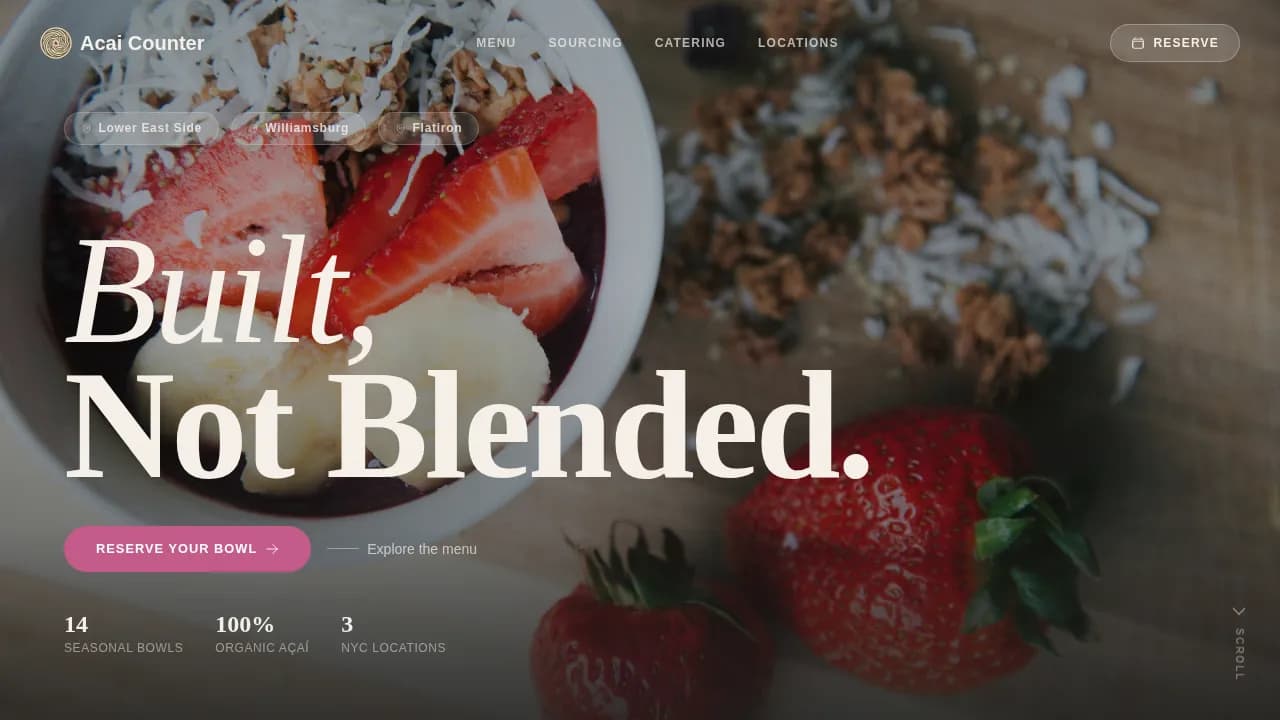 Complete Regional & Specialty Restaurant Appointment Booking Website Template