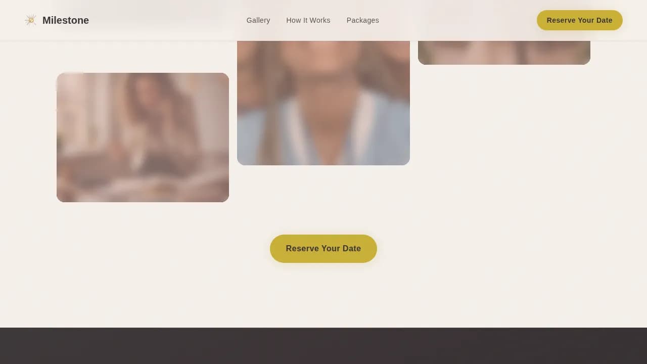 Anniversary Event Booking Website Template