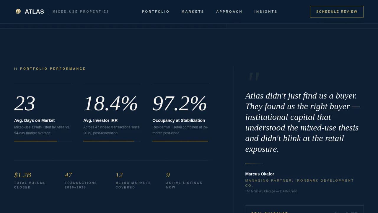 Mixed-Use Development Real Estate Booking Website Template
