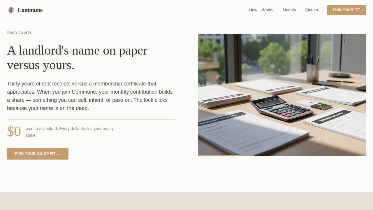 Co-op Housing Real Estate Professional Website Template