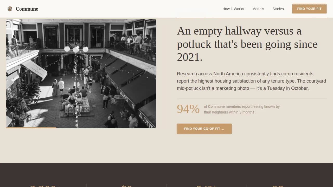 Co-op Housing Real Estate Professional Website Template
