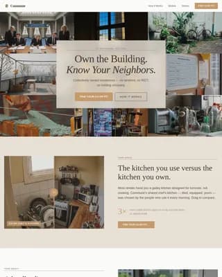 Co-op Housing Real Estate Professional Website Template