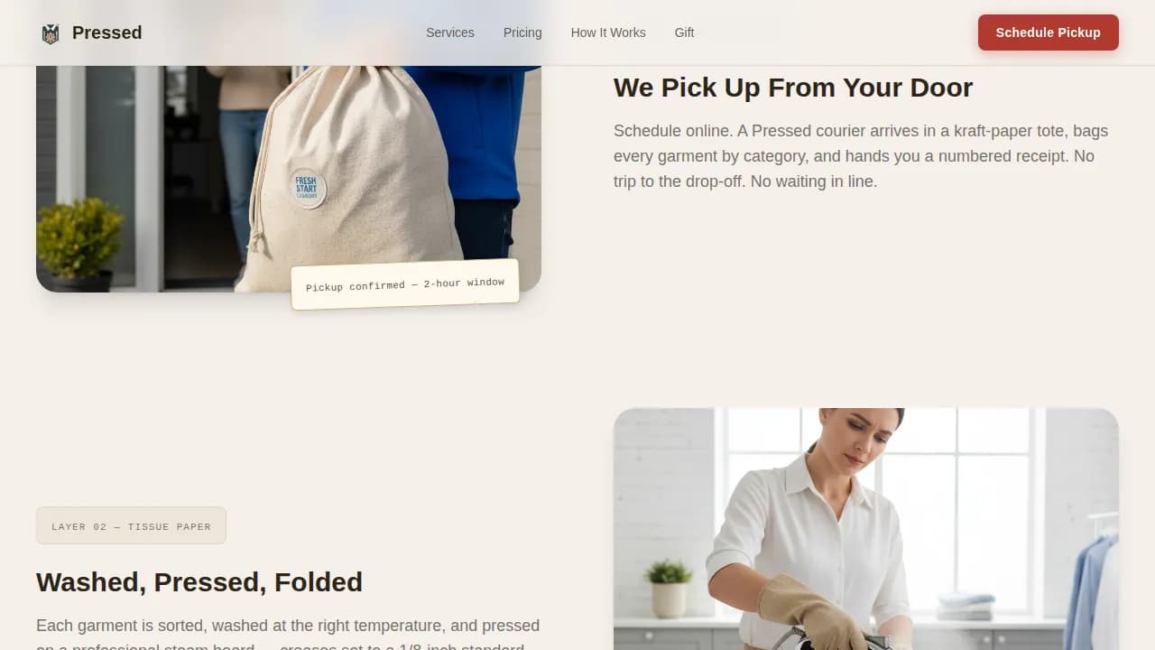 Veteran-Owned Business Booking Website Template