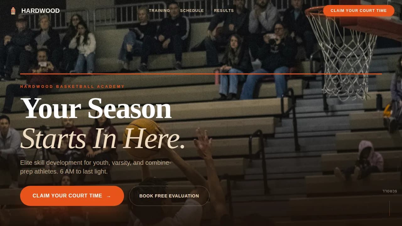 Sports Academy & Coaching Booking Website Template