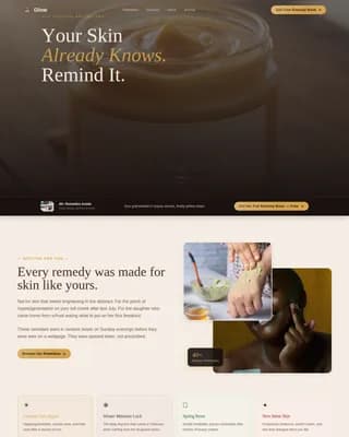 Glow - Ancestral Skin Remedy Landing Page Template