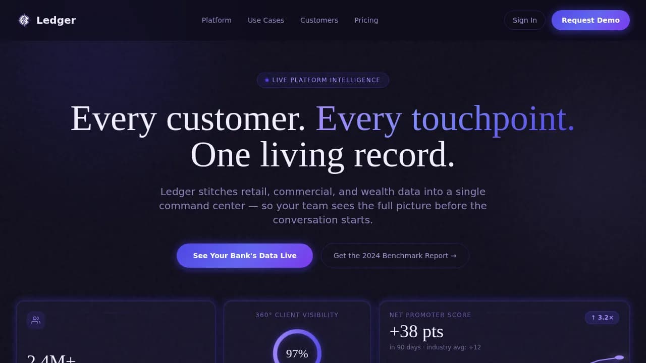 Banking Vertical SaaS Professional Website Template