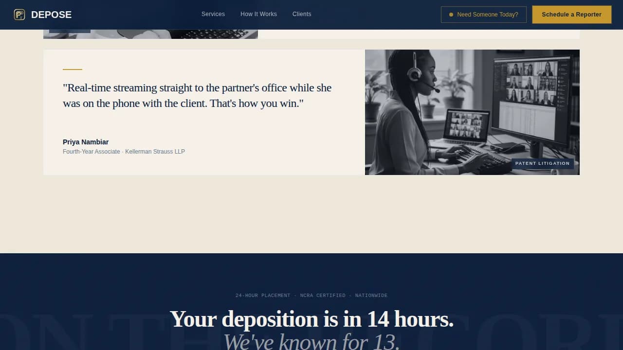 Notary & Legal Support Booking Website Template