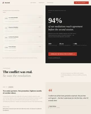 Mediation & Alternative Dispute Reviews & Testimonials Website Template