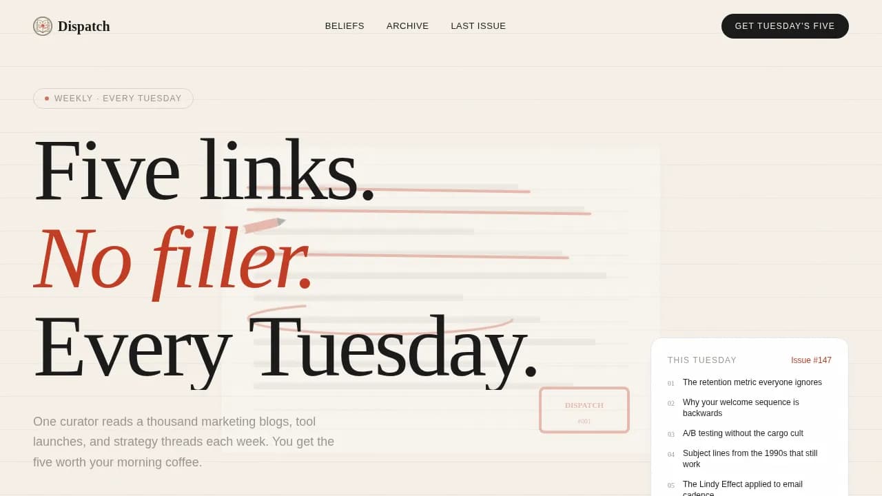 Email Marketing Newsletter Blog Website Template
