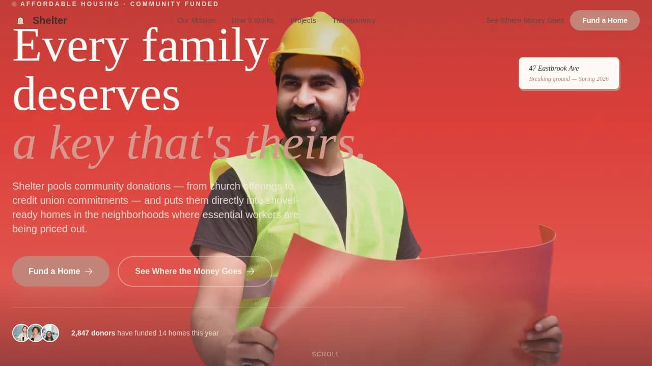 Affordable Housing Nonprofit Professional Website Template