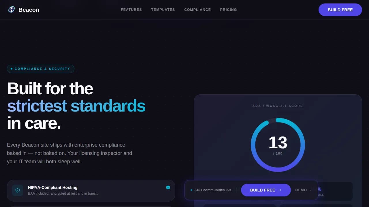 Senior Care Software & SaaS Reviews Website Template