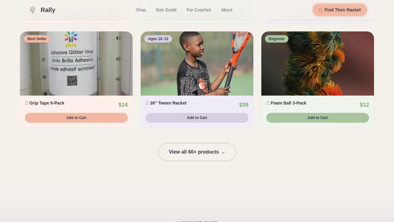 Kids Tennis Professional Website Template