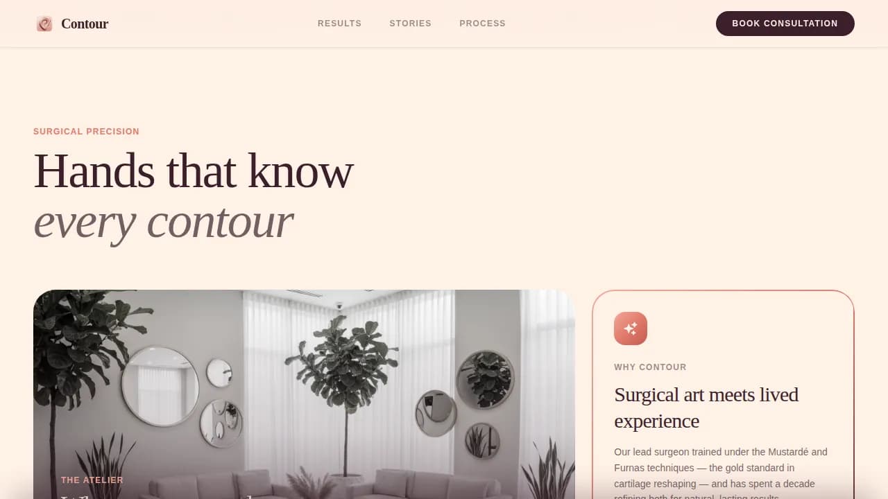 Cosmetic Surgery & Aesthetic Clinic Booking Website Template