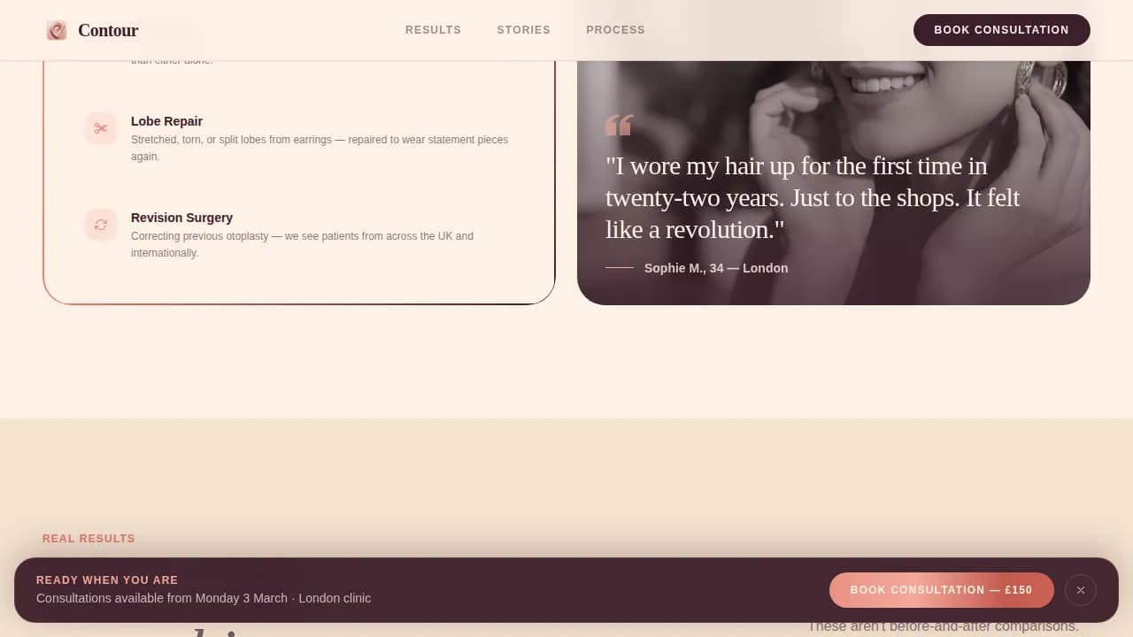 Cosmetic Surgery & Aesthetic Clinic Booking Website Template