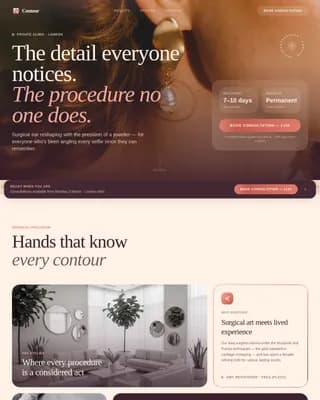 Cosmetic Surgery & Aesthetic Clinic Booking Website Template