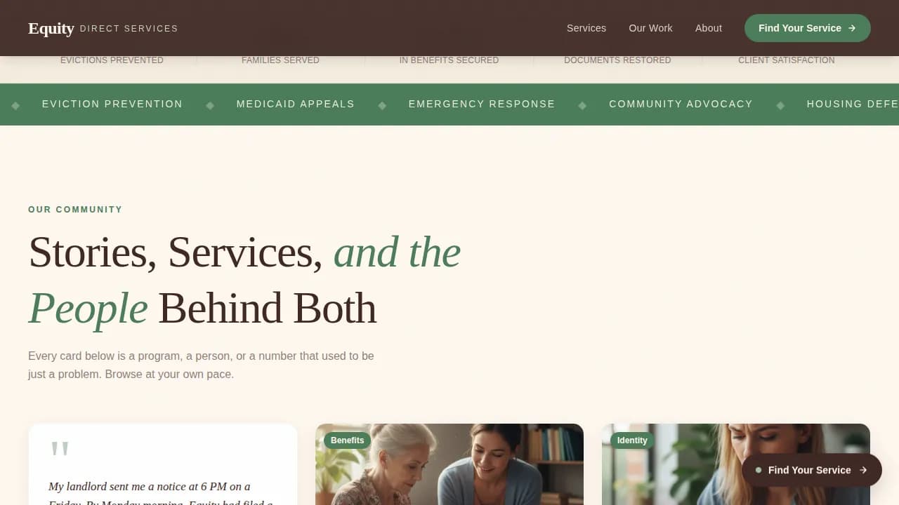 Economic Equality Nonprofit Professional Website Template