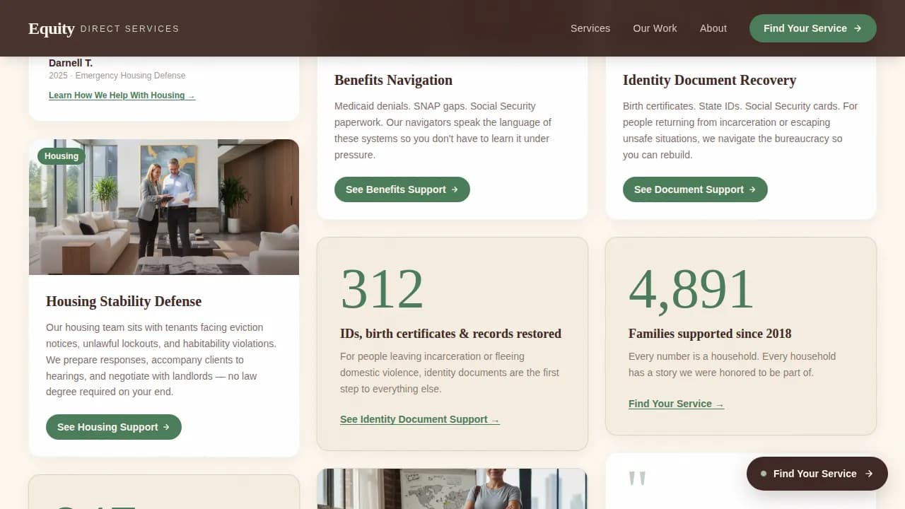 Economic Equality Nonprofit Professional Website Template