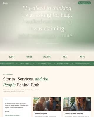 Economic Equality Nonprofit Professional Website Template
