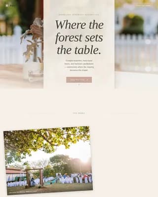 Woodland Wedding Portfolio Website Template