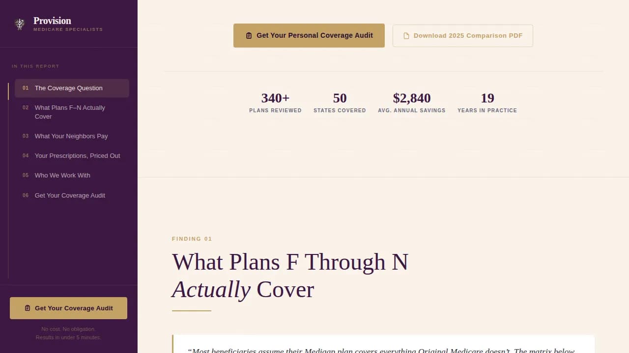 Senior (75+) Insurance Professional Website Template