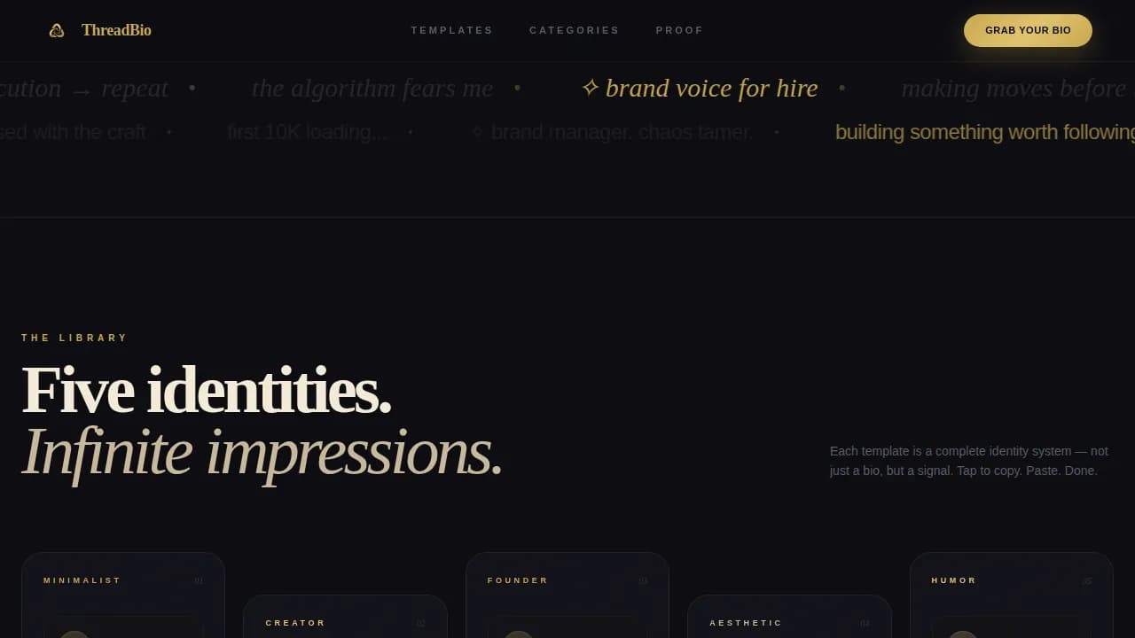 Threads Content Professional Website Template