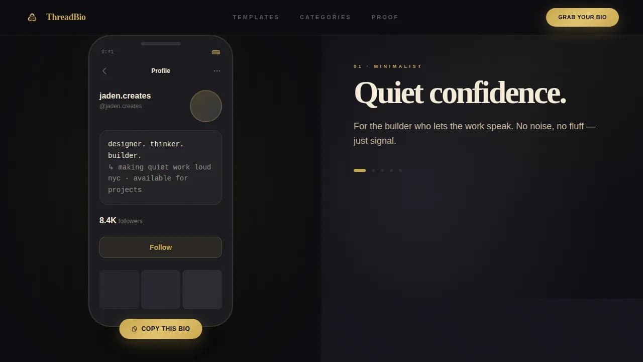 Threads Content Professional Website Template