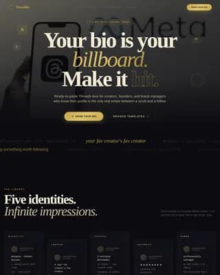 Threads Content Professional Website Template