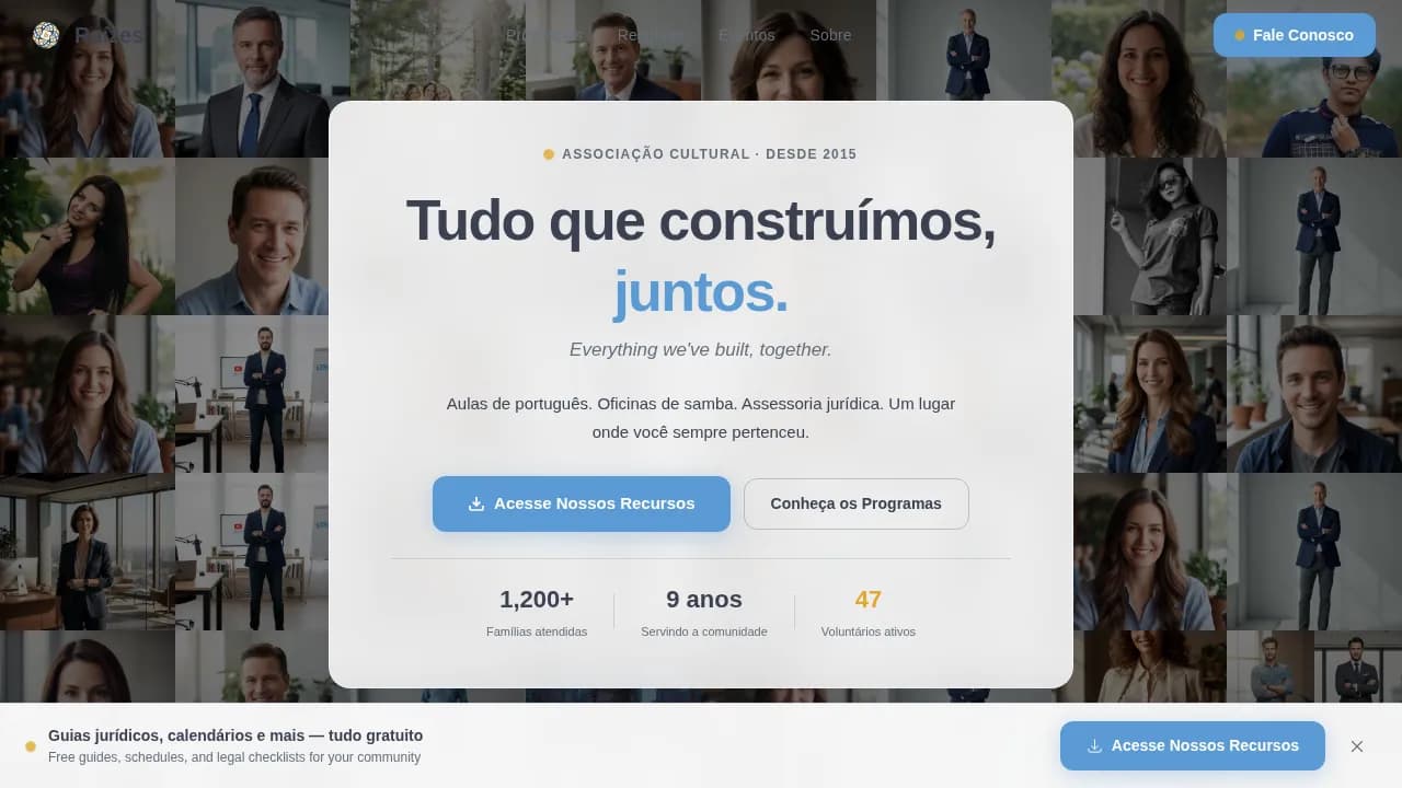 Latin American Community Careers Website Template
