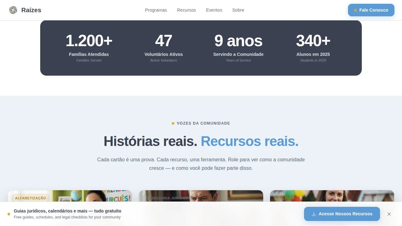 Latin American Community Careers Website Template