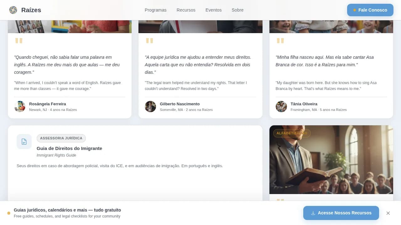 Latin American Community Careers Website Template