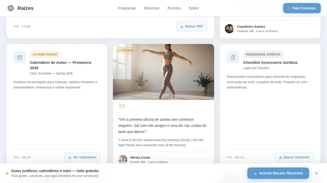 Latin American Community Careers Website Template