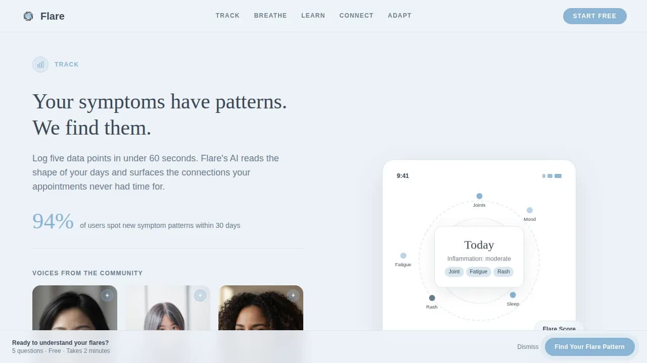 Vitality — Innovative Chronic Wellness Landing Page Template