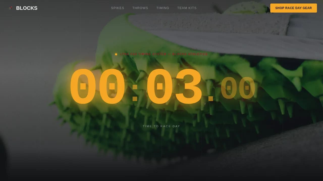 Blocks — Elite Track Equipment Landing Page Template
