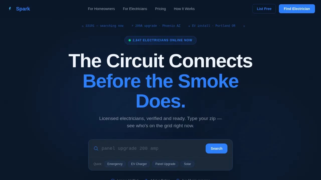 Electrical Digital Presence Provider Directory Website Template