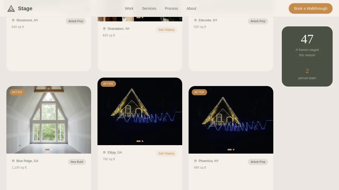 A-Frame House Real Estate Booking Website Template
