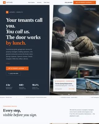Liftgate — Professional Garage Door Repair Landing Page Template