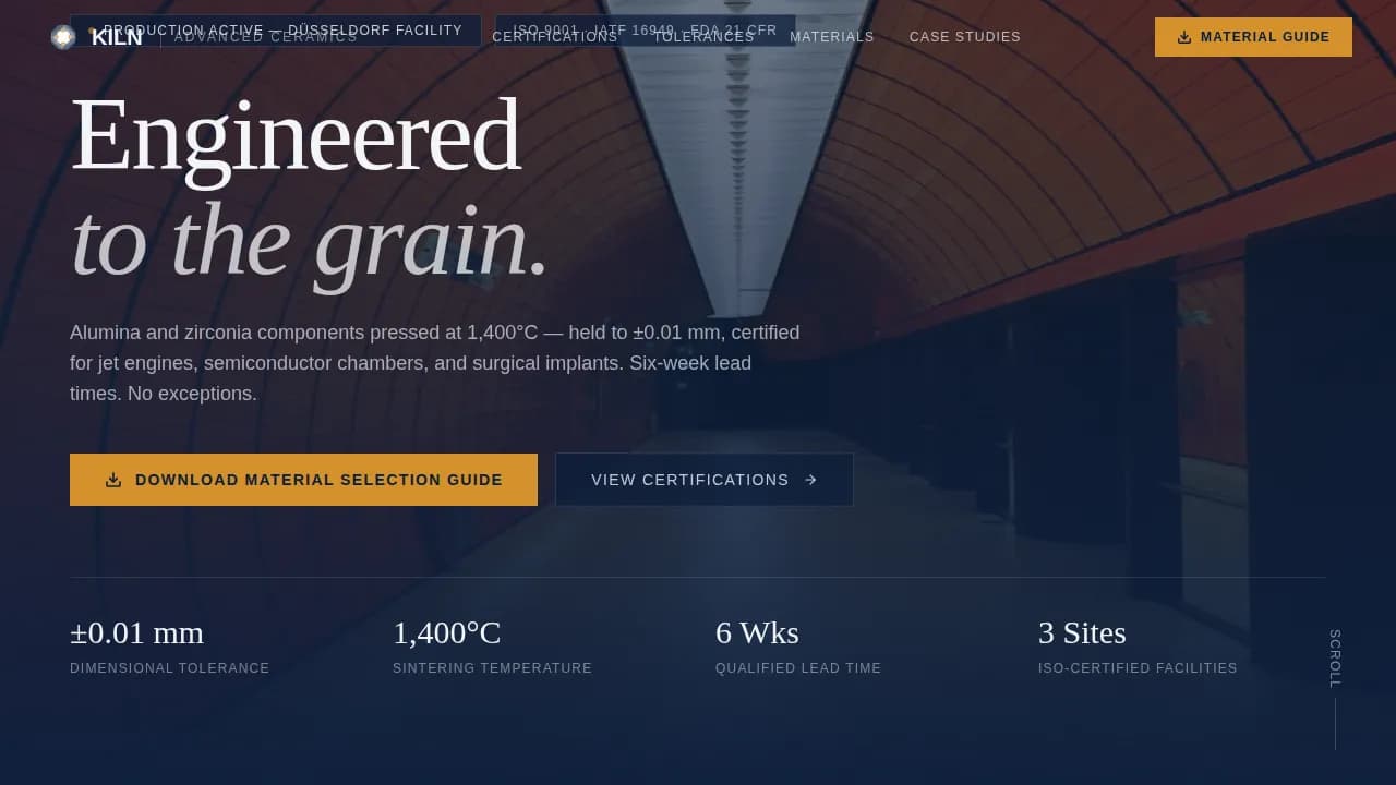 Ceramics & Glass Manufacturing Reviews Website Template
