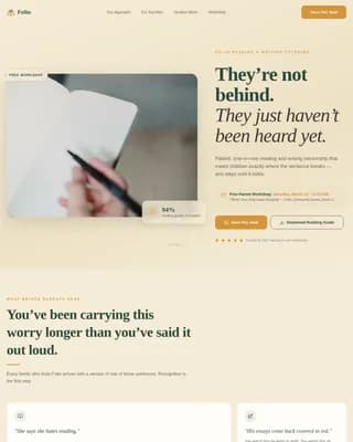 Educate — Engaging Literacy Tutoring Landing Page Template