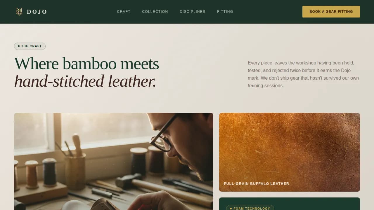 Train — Premium Martial Arts Booking Landing Page Template
