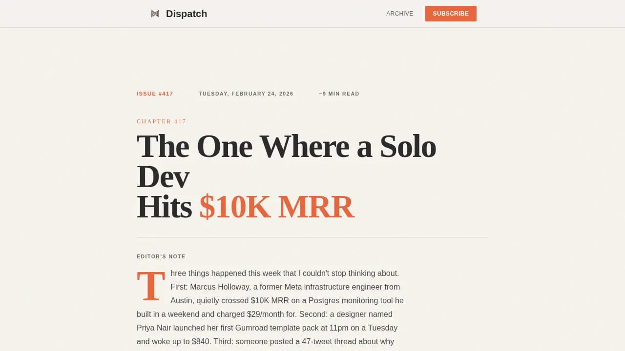 Brief — Daily News Newsletter Landing Page Template