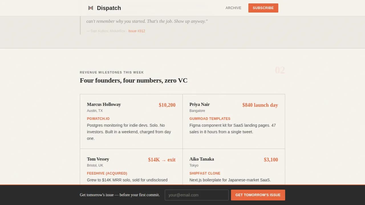 Brief — Daily News Newsletter Landing Page Template
