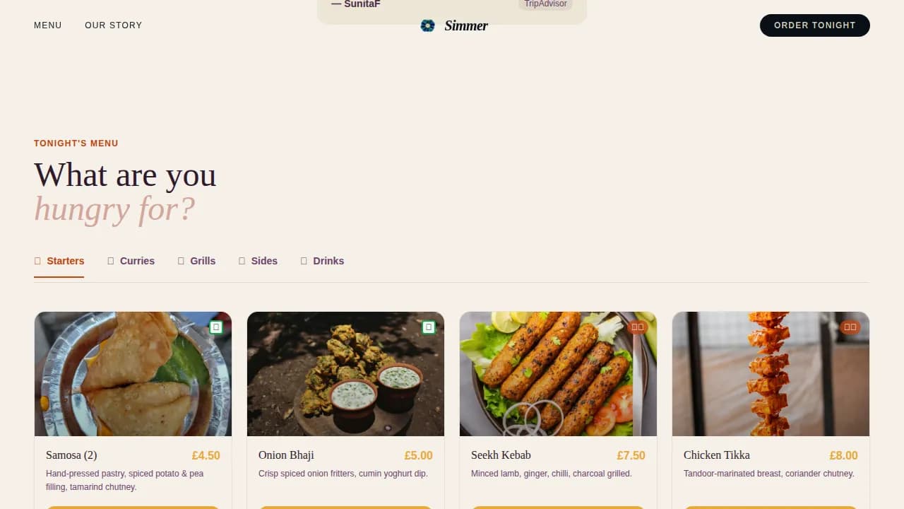 Expert Regional & Specialty Restaurant Professional Website Template