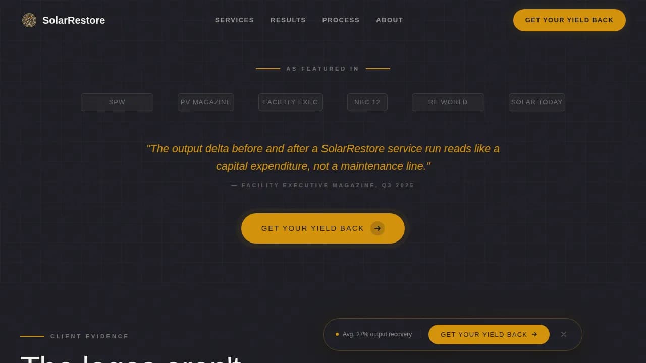 Specialty Cleaning Site Maintenance Website Template