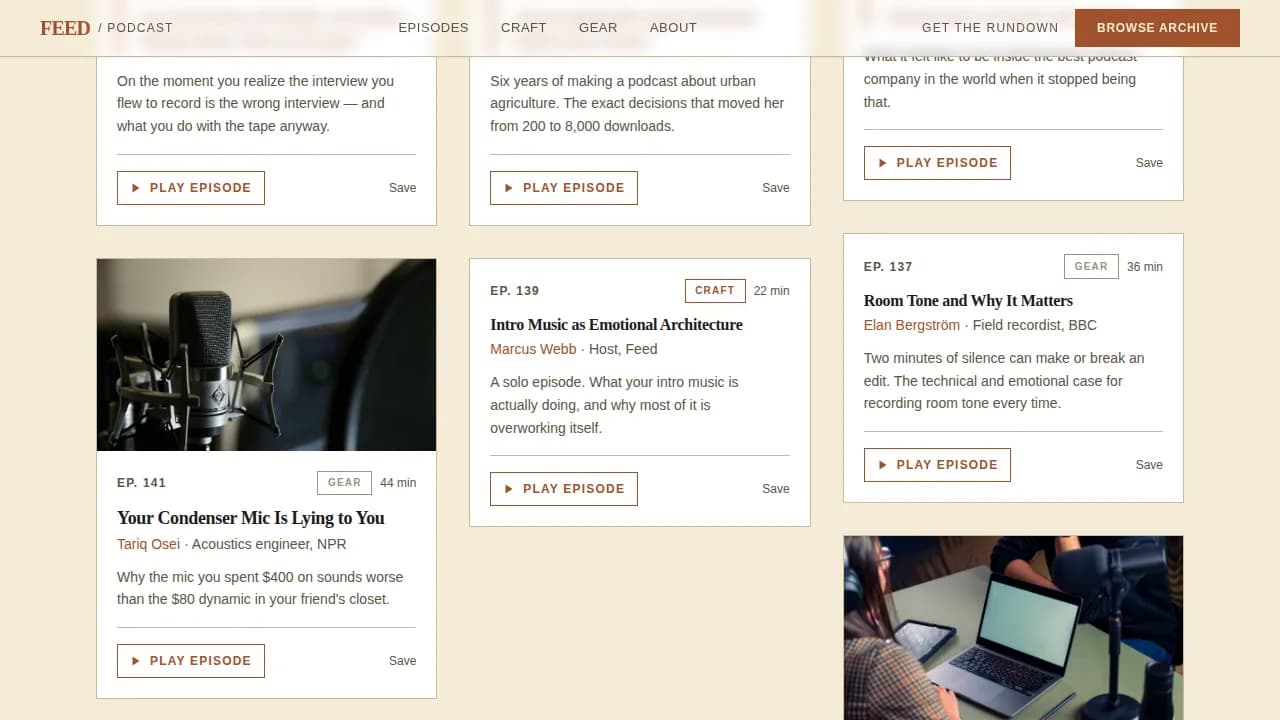 Broadcast — Authoritative Podcasting Landing Page Template