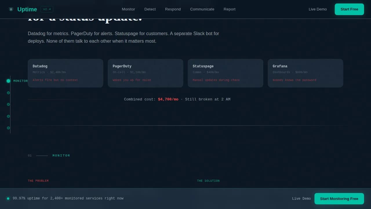 DevOps Infrastructure Monitoring SaaS Website Template