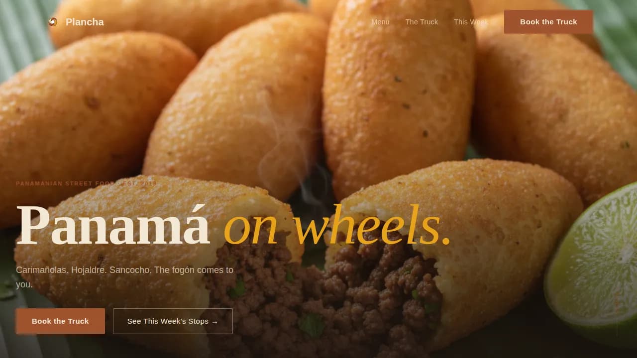 Griddle — Authentic Food Truck Landing Page Template