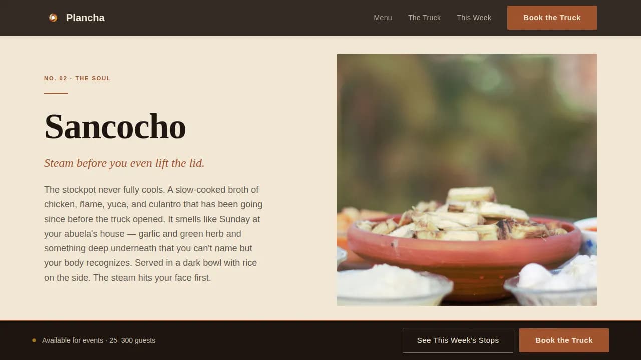 Griddle — Authentic Food Truck Landing Page Template