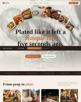 Sear — Premium Iberian Kitchen Landing Page Template