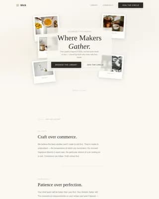 Glow — Artisan Wax Studio Landing Page Template